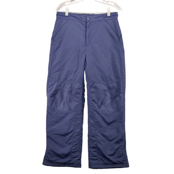 L.L. Bean Snow Pants SZ 12 Blue Nylon Lining Polyester Insulated Logo - Picture 1 of 10
